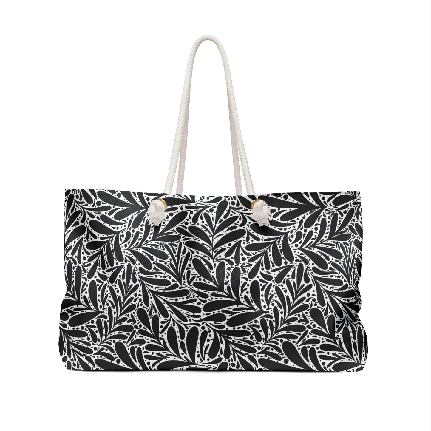 Black Leafy Luxury Weekender Bag