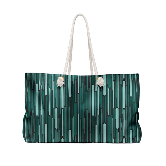 Green Rain Ornament Weekender Bag