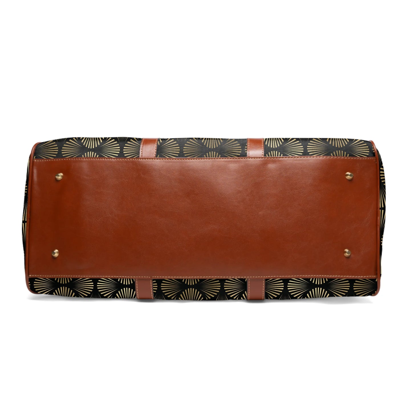 Black And Gold Art Deco Flower Reflections Travel Bag