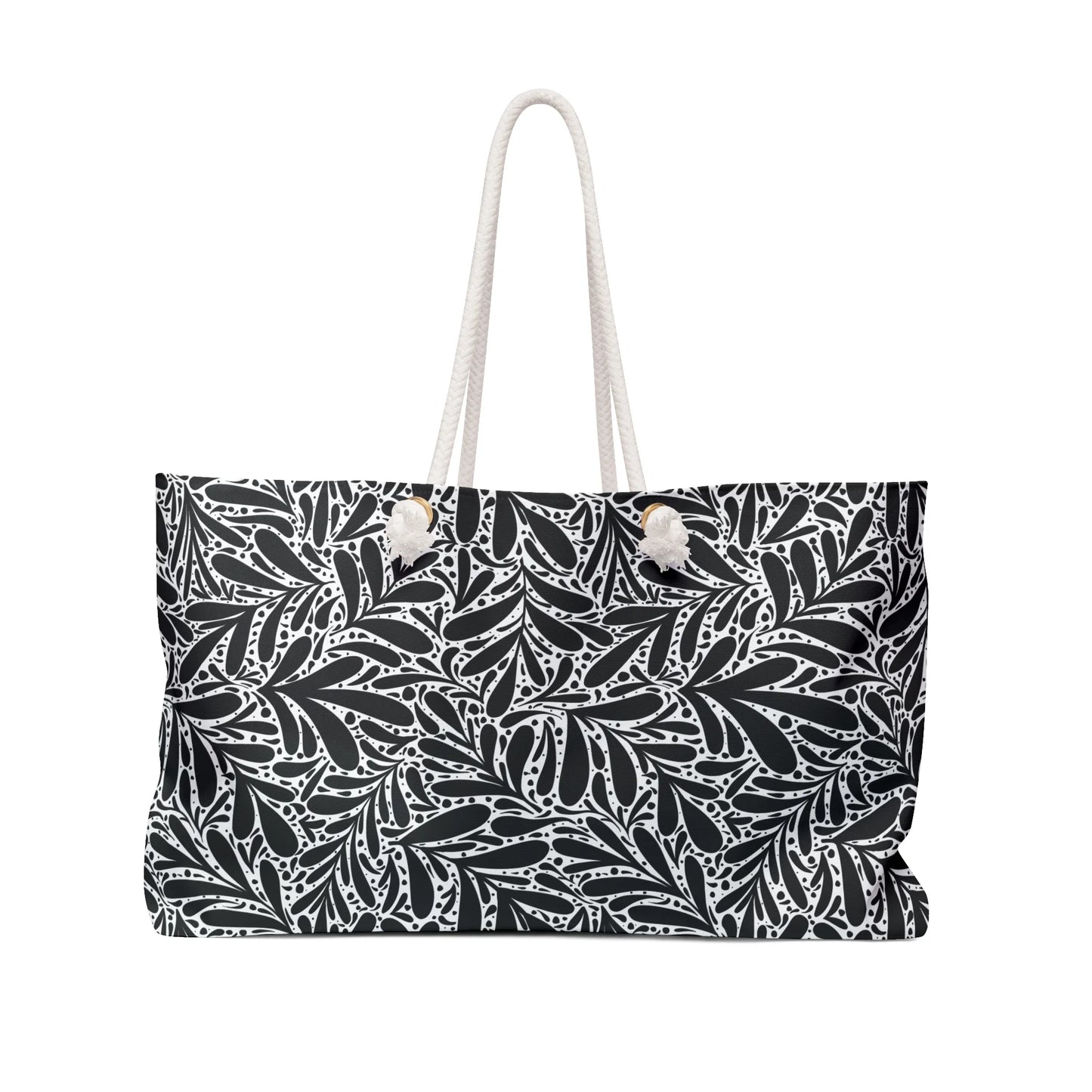 Black Leafy Luxury Weekender Bag