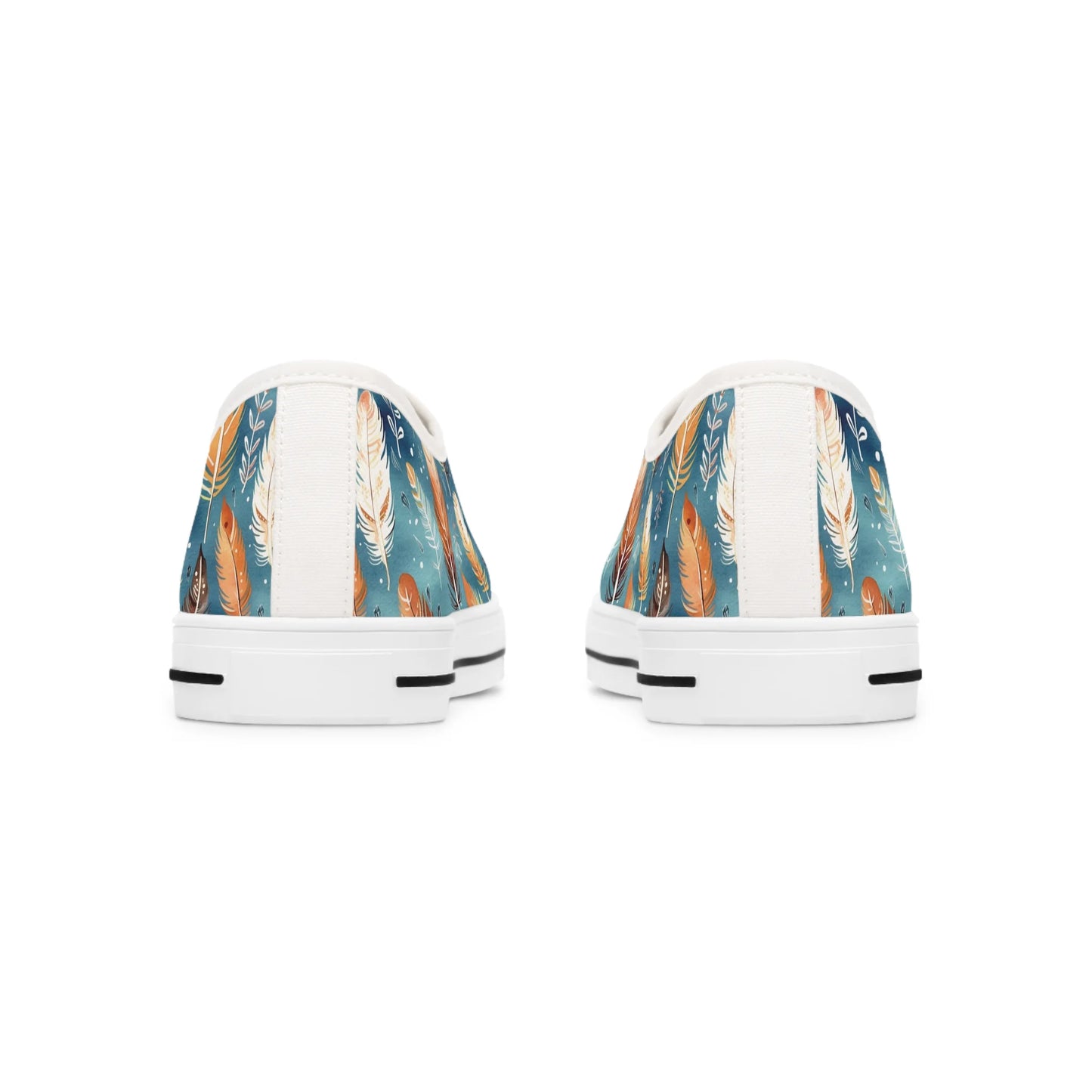Blue & Orange Feather’s Tale Low Top Sneakers