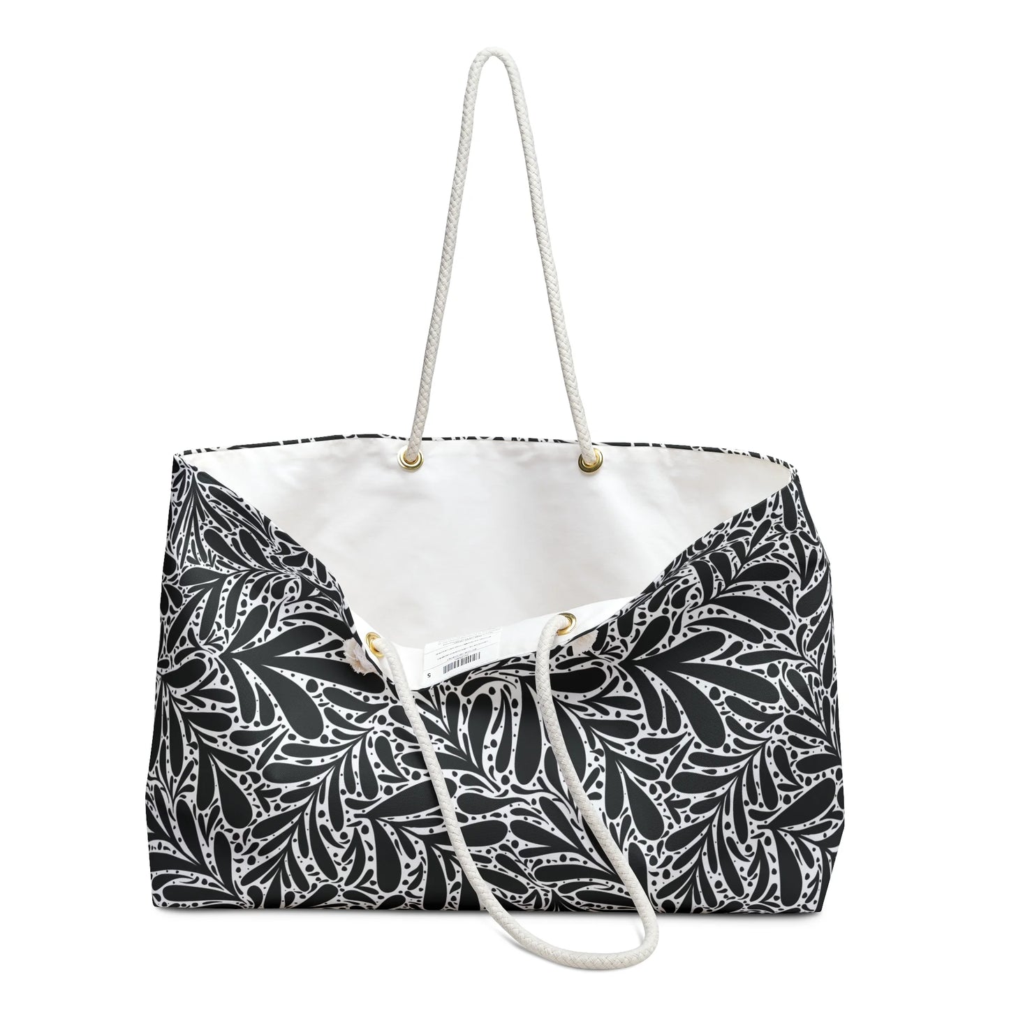 Black Leafy Luxury Weekender Bag