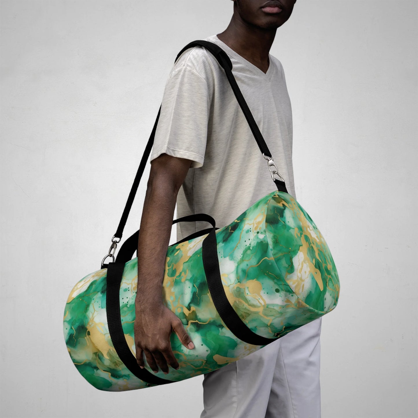 Simplicity in Green Duffel Bag