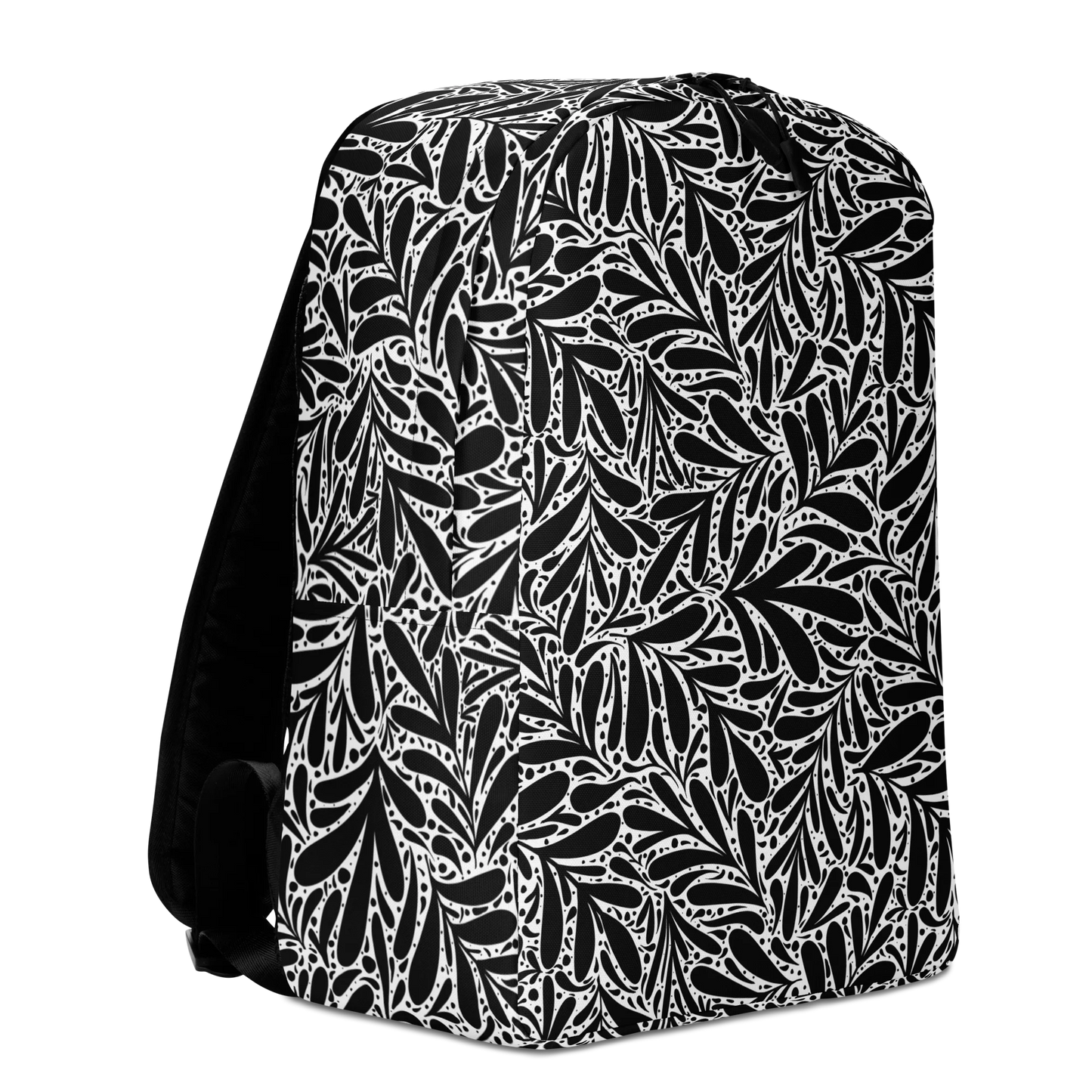 Black Leafy Luxury Backpack