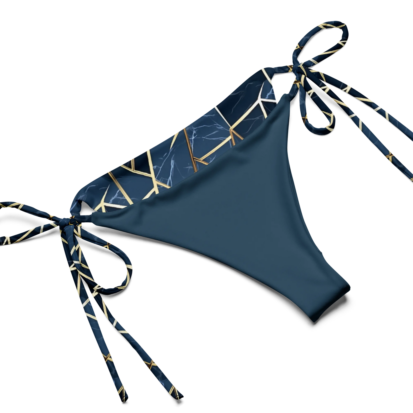 Blue Geometric Nordic Sky Recycled String Bikini