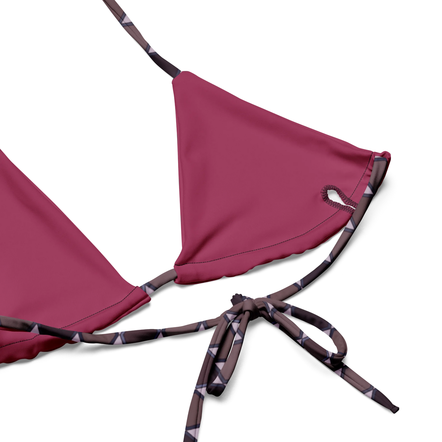 Wine Honeycombs Abstraction Recycled String Bikini