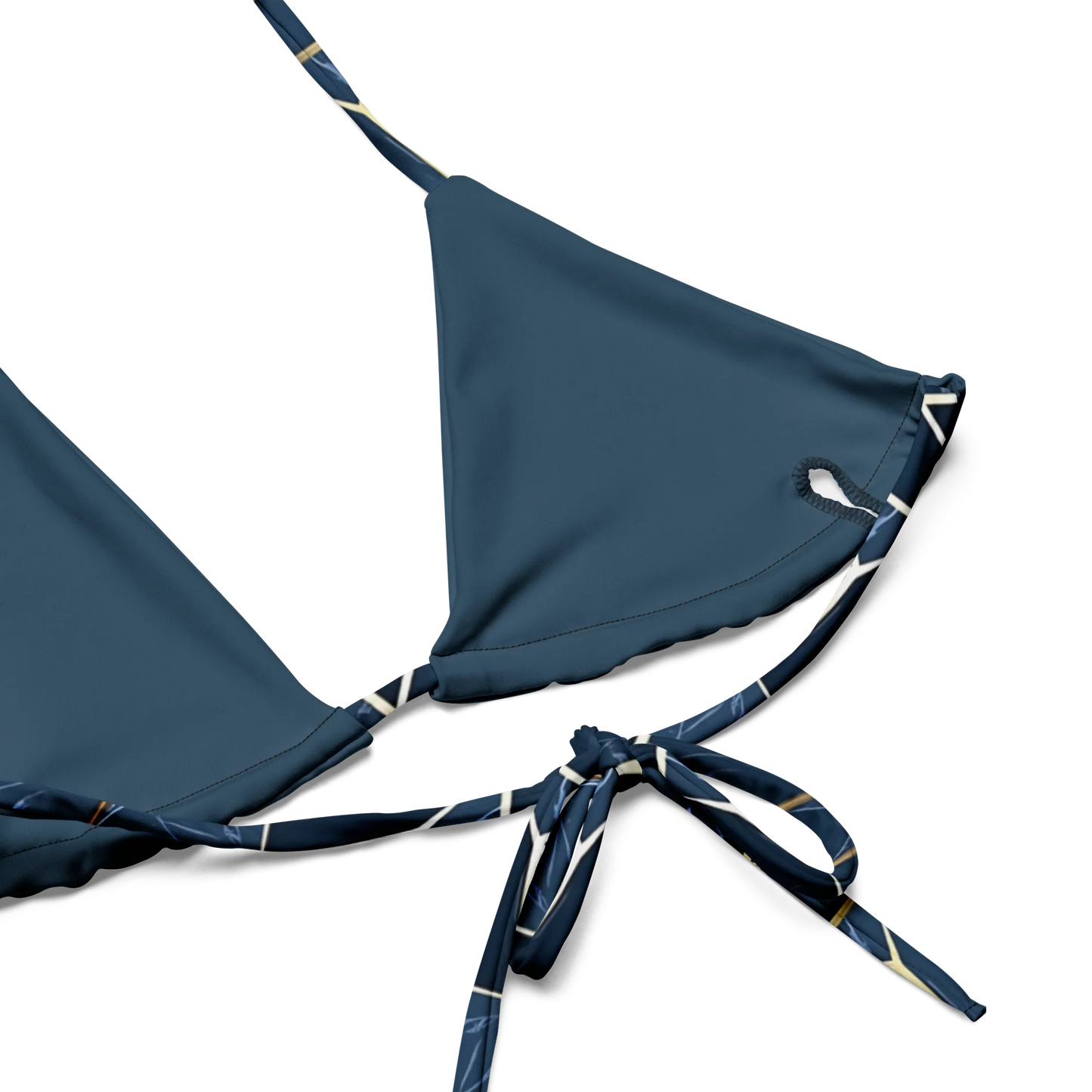 Blue Geometric Nordic Sky Recycled String Bikini