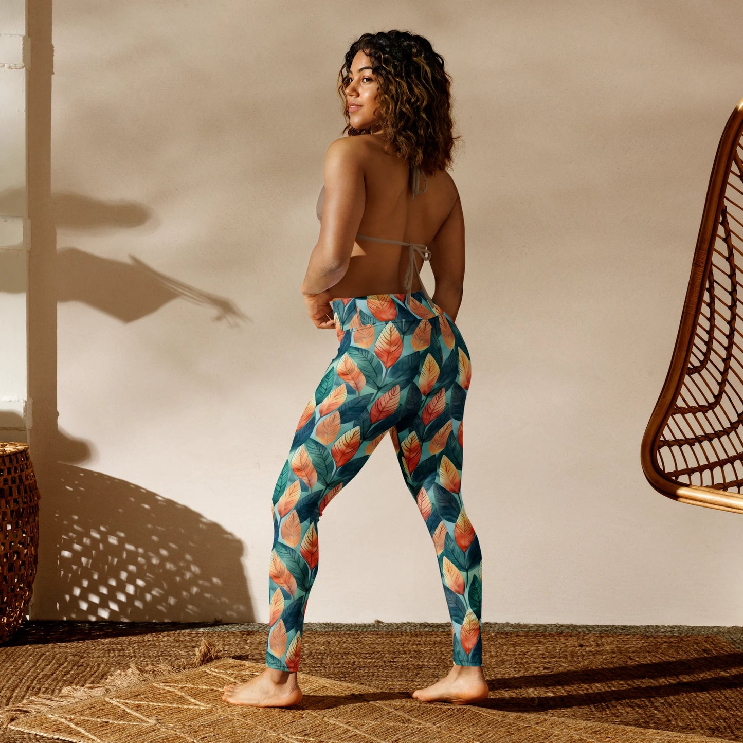 Leafy Minimalism Yoga Leggings