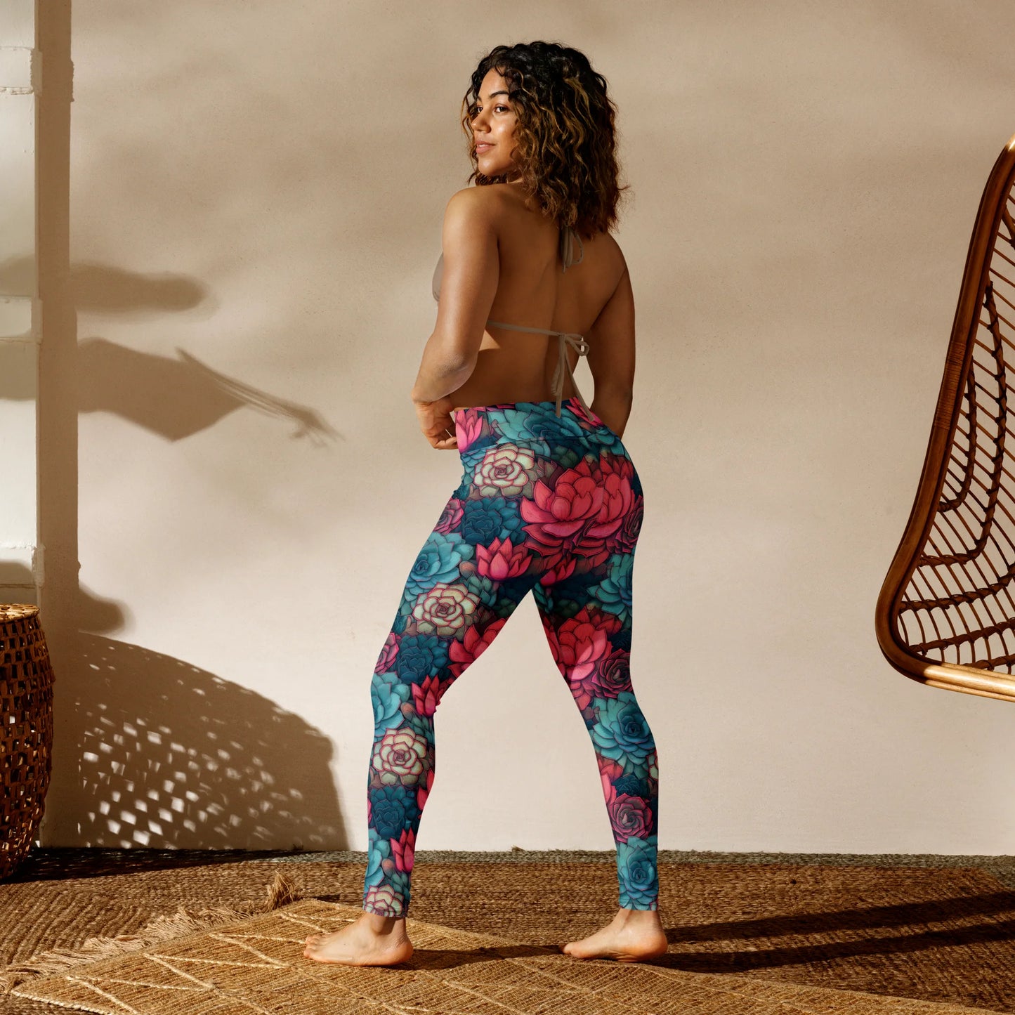 Bright Eternal Flowers Fantasy Yoga Leggings