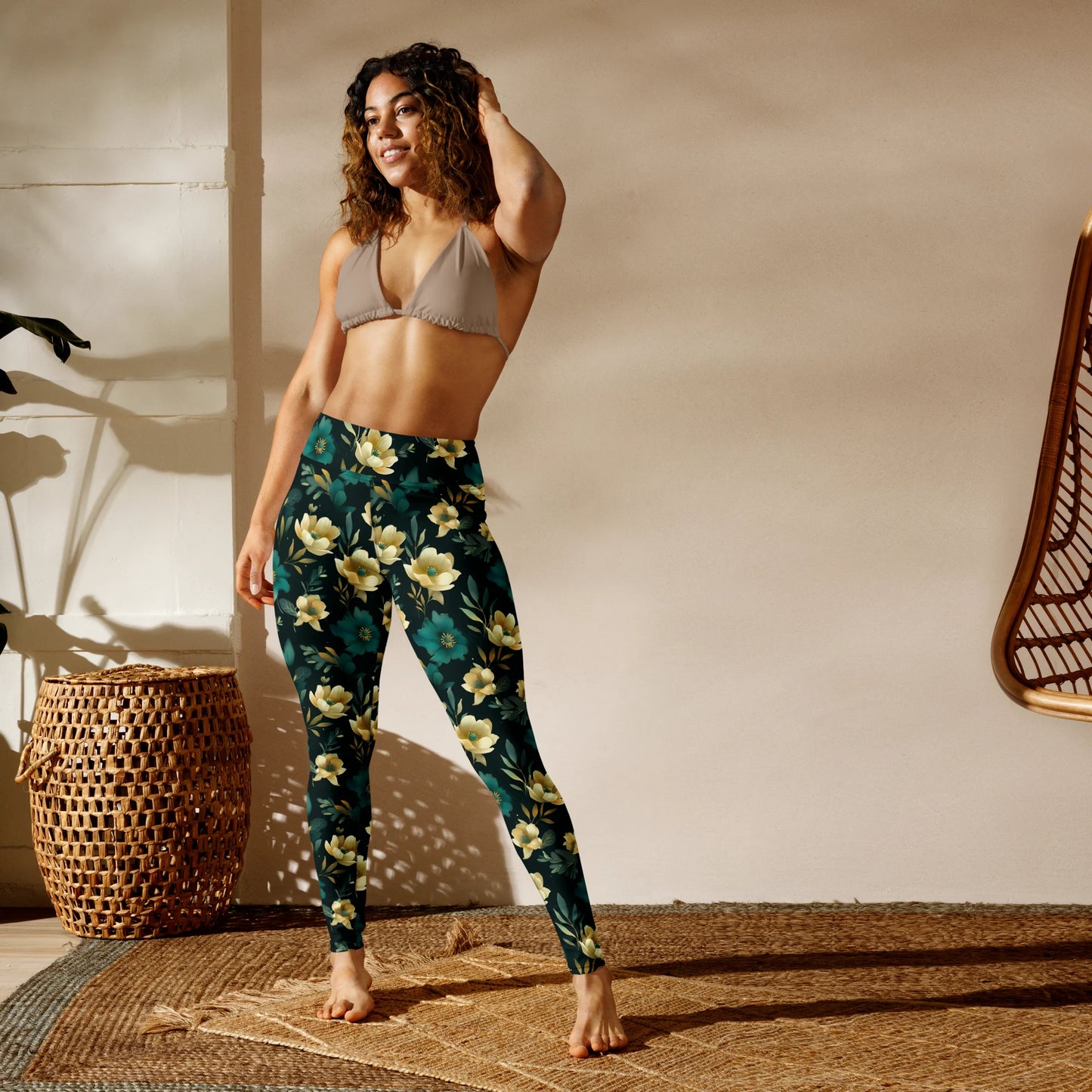 Minimalist Blooms Yoga Leggings