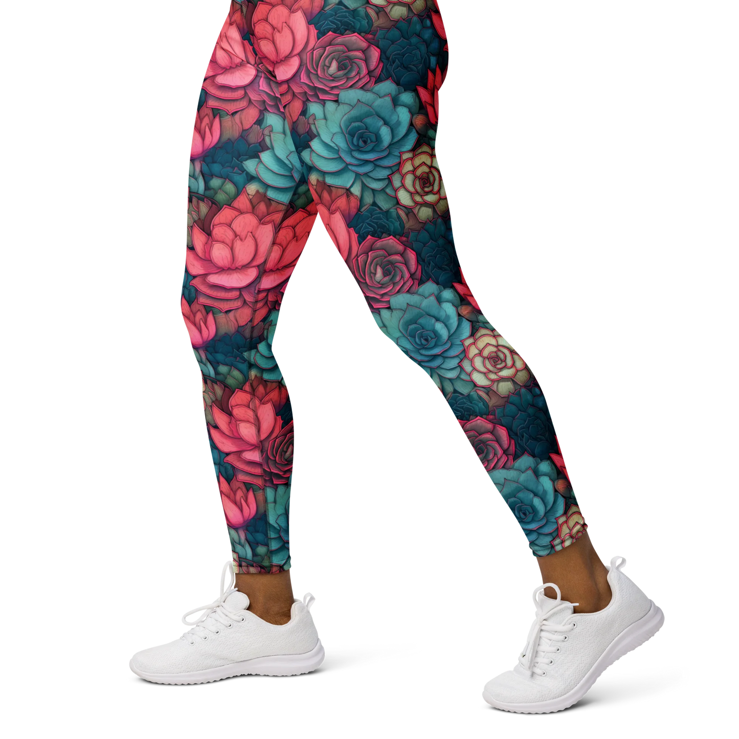 Bright Eternal Flowers Fantasy Yoga Leggings