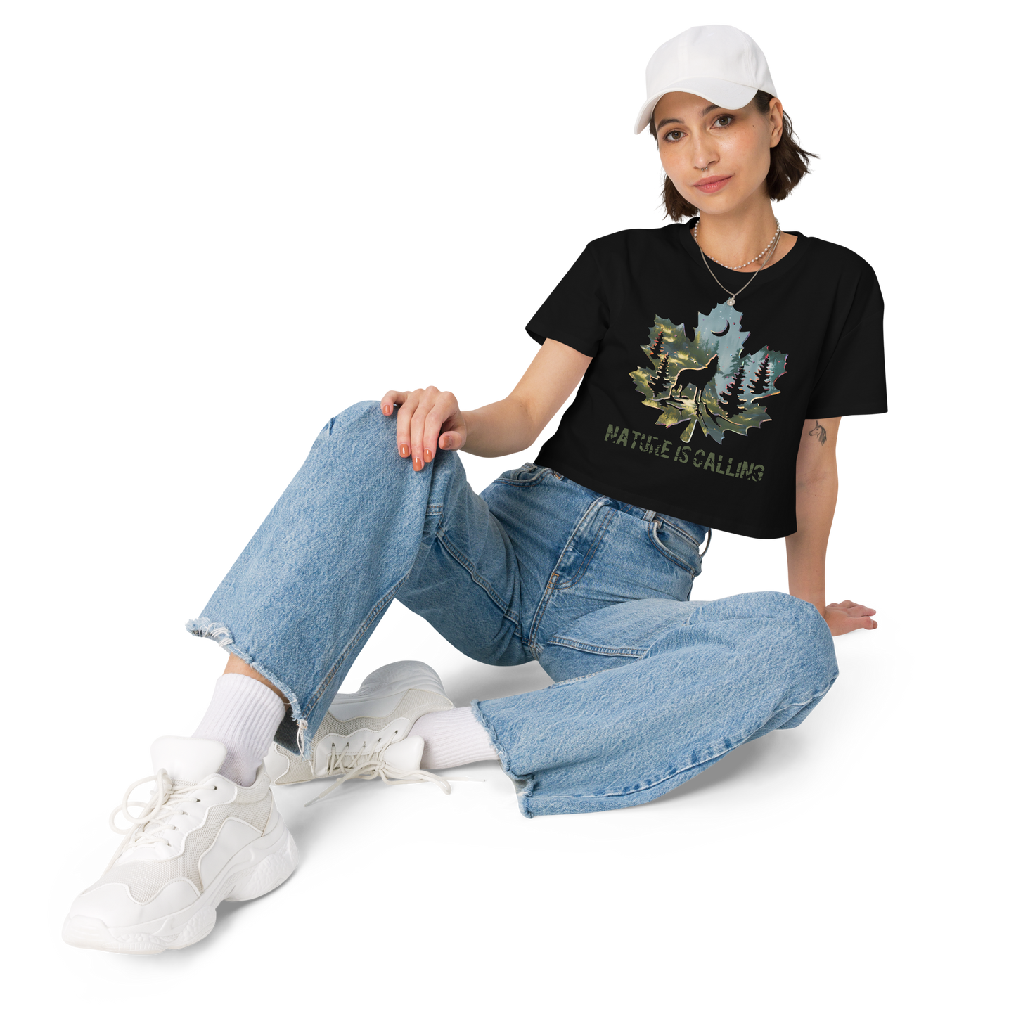 "Nature is Calling" Crop Top T-shirt