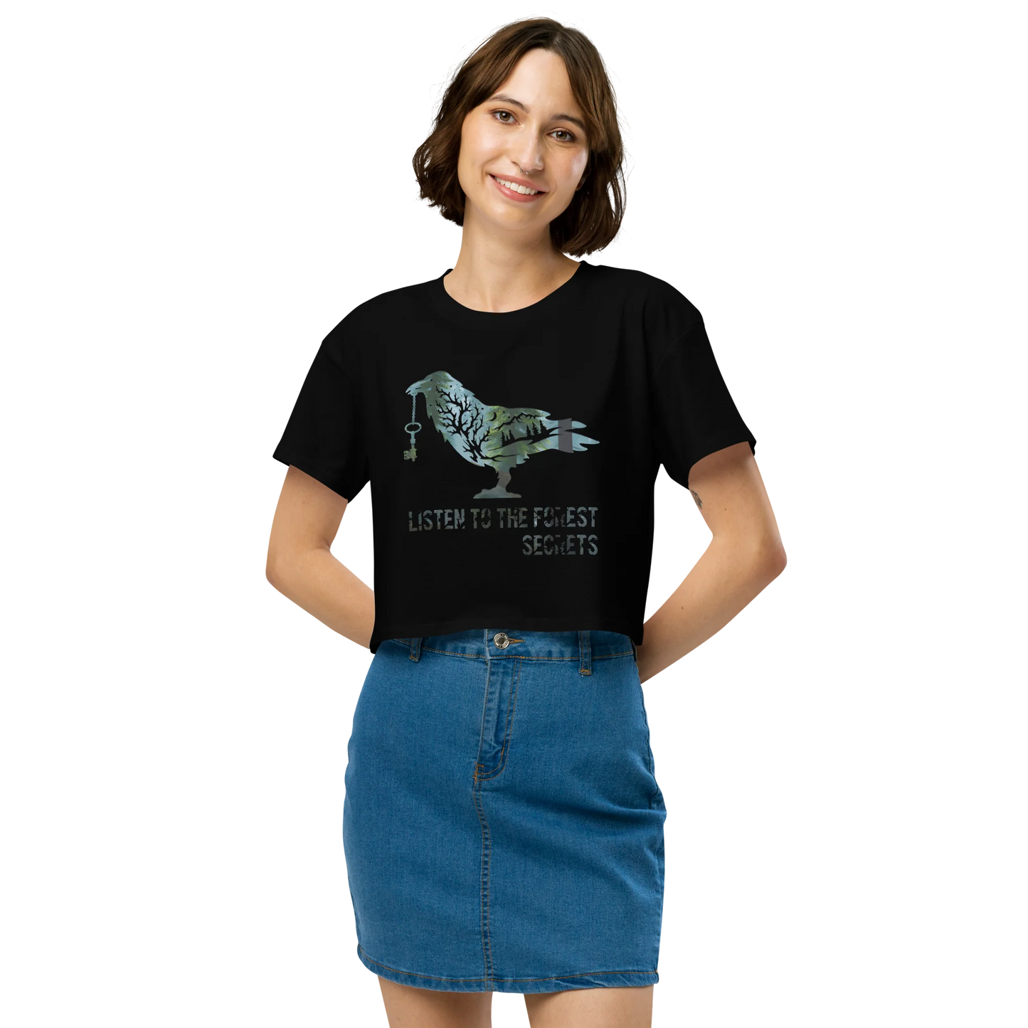 "Listen to the Forest's Secrets" Crop Top T-shirt