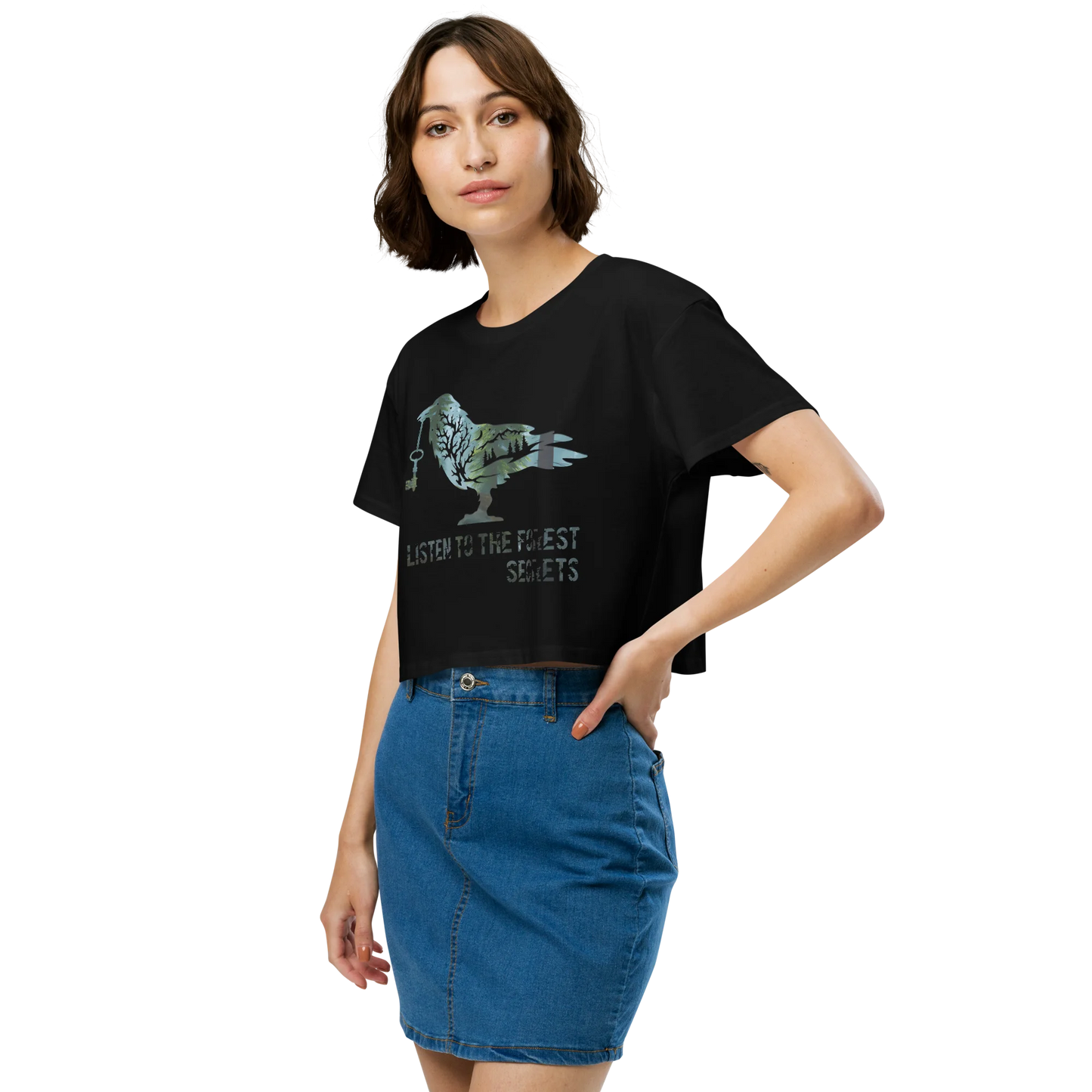 "Listen to the Forest's Secrets" Crop Top T-shirt