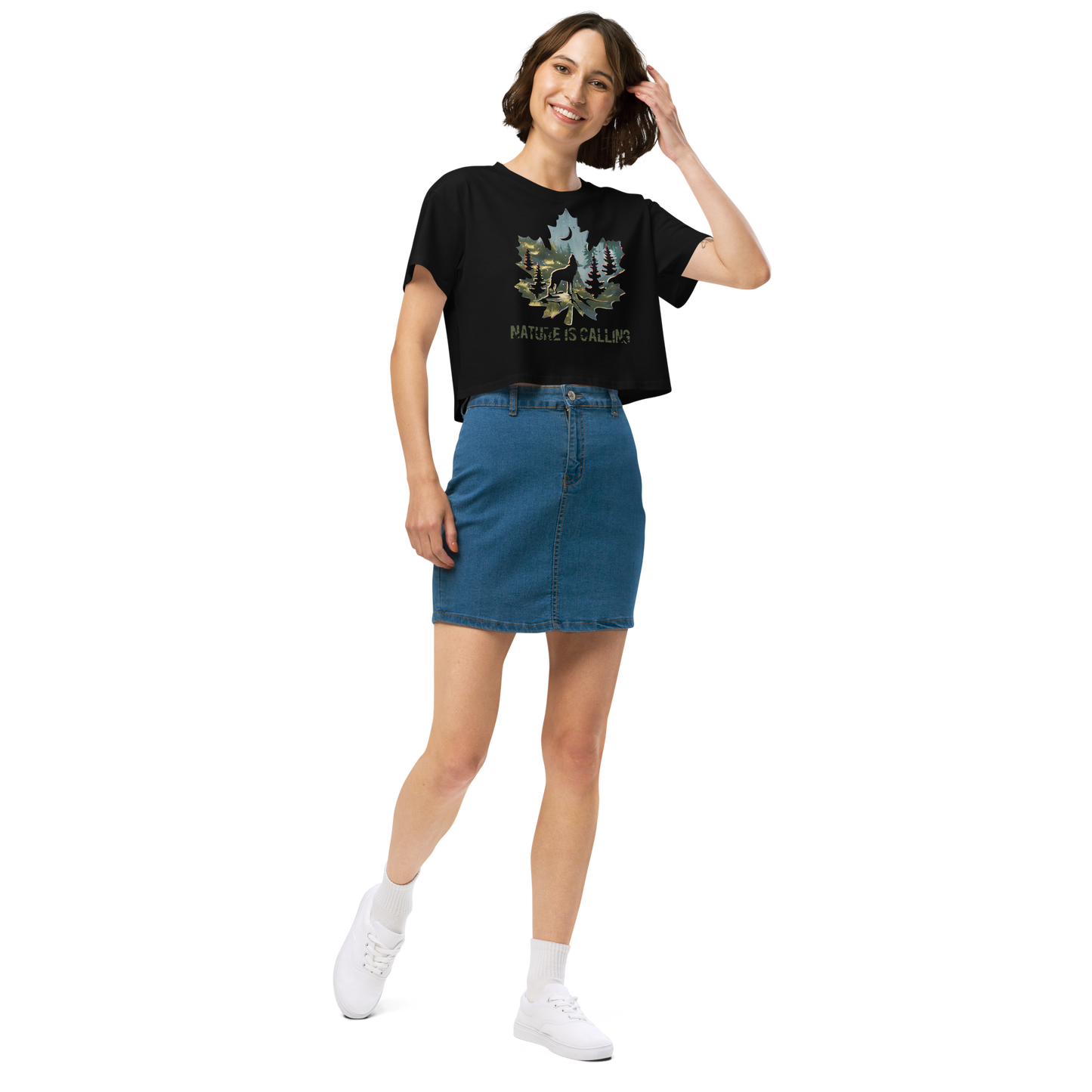 "Nature is Calling" Crop Top T-shirt