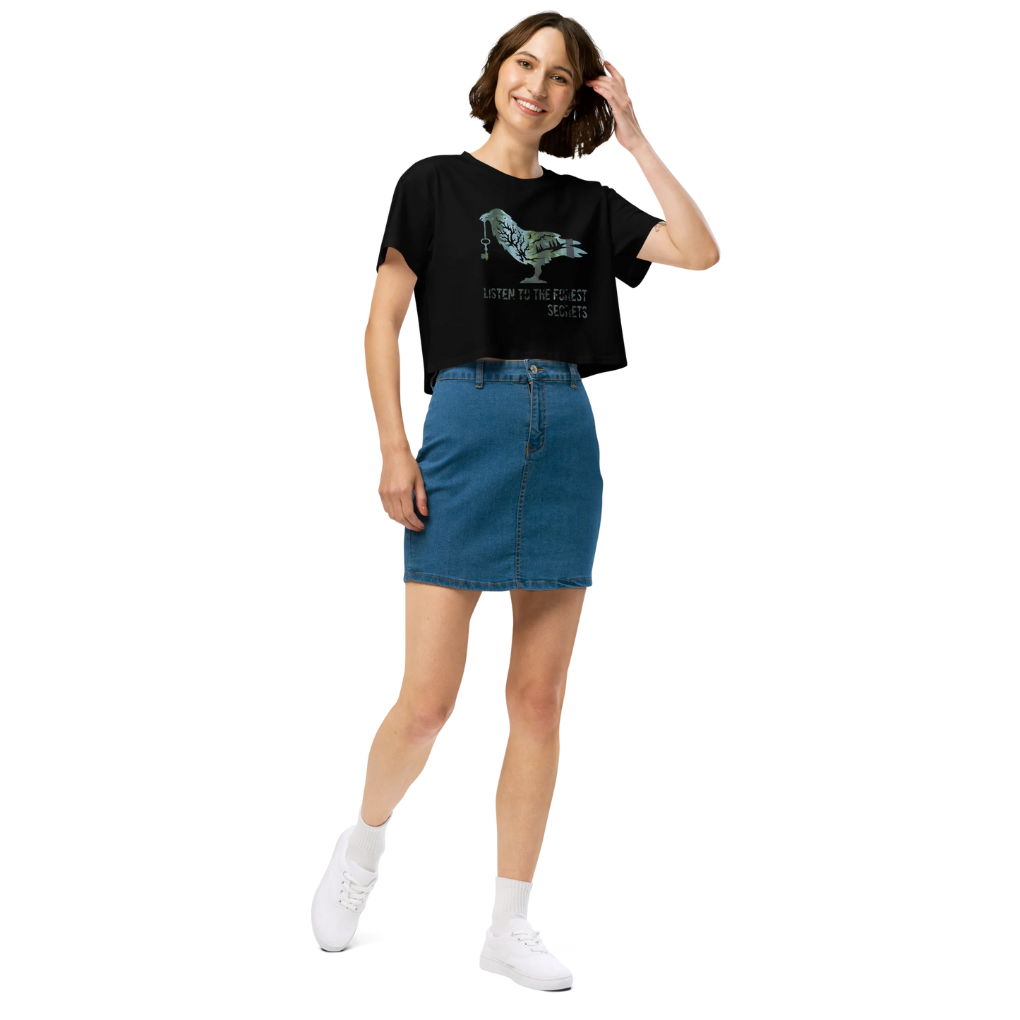 "Listen to the Forest's Secrets" Crop Top T-shirt