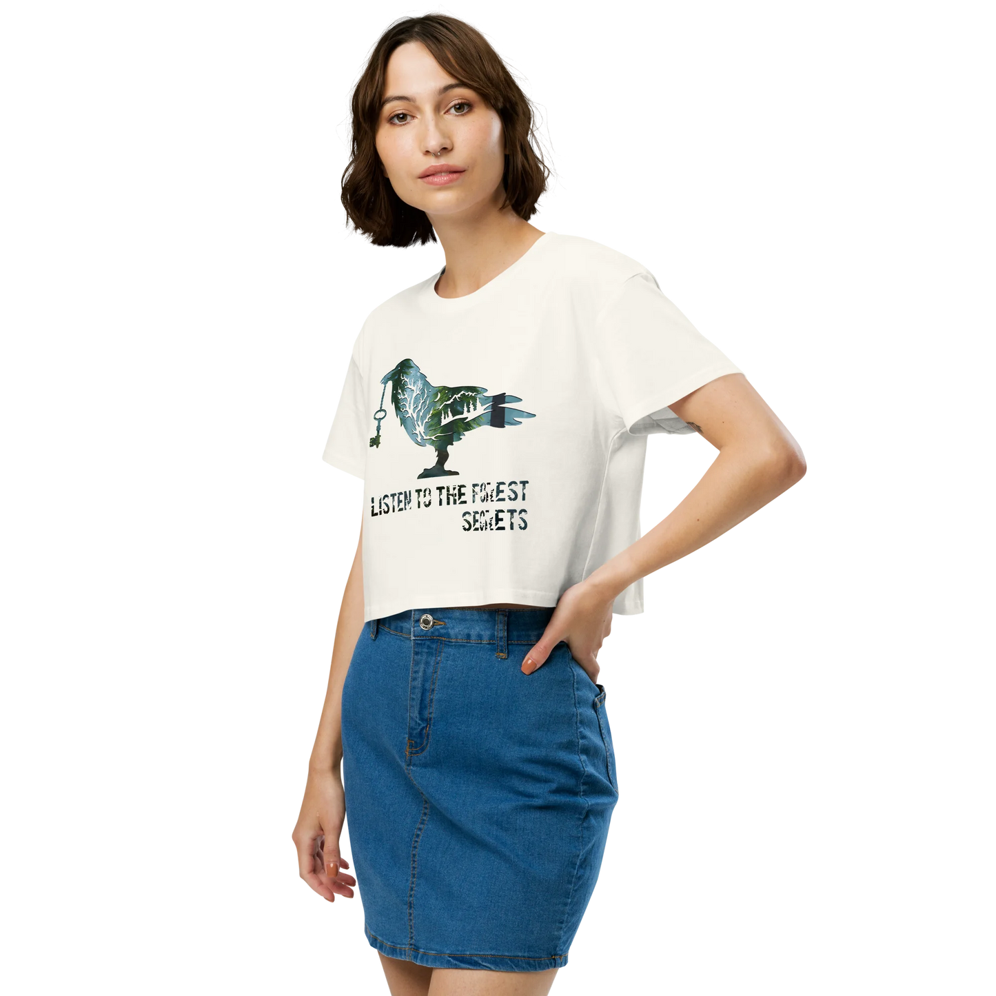 "Listen to the Forest's Secrets" Crop Top T-shirt