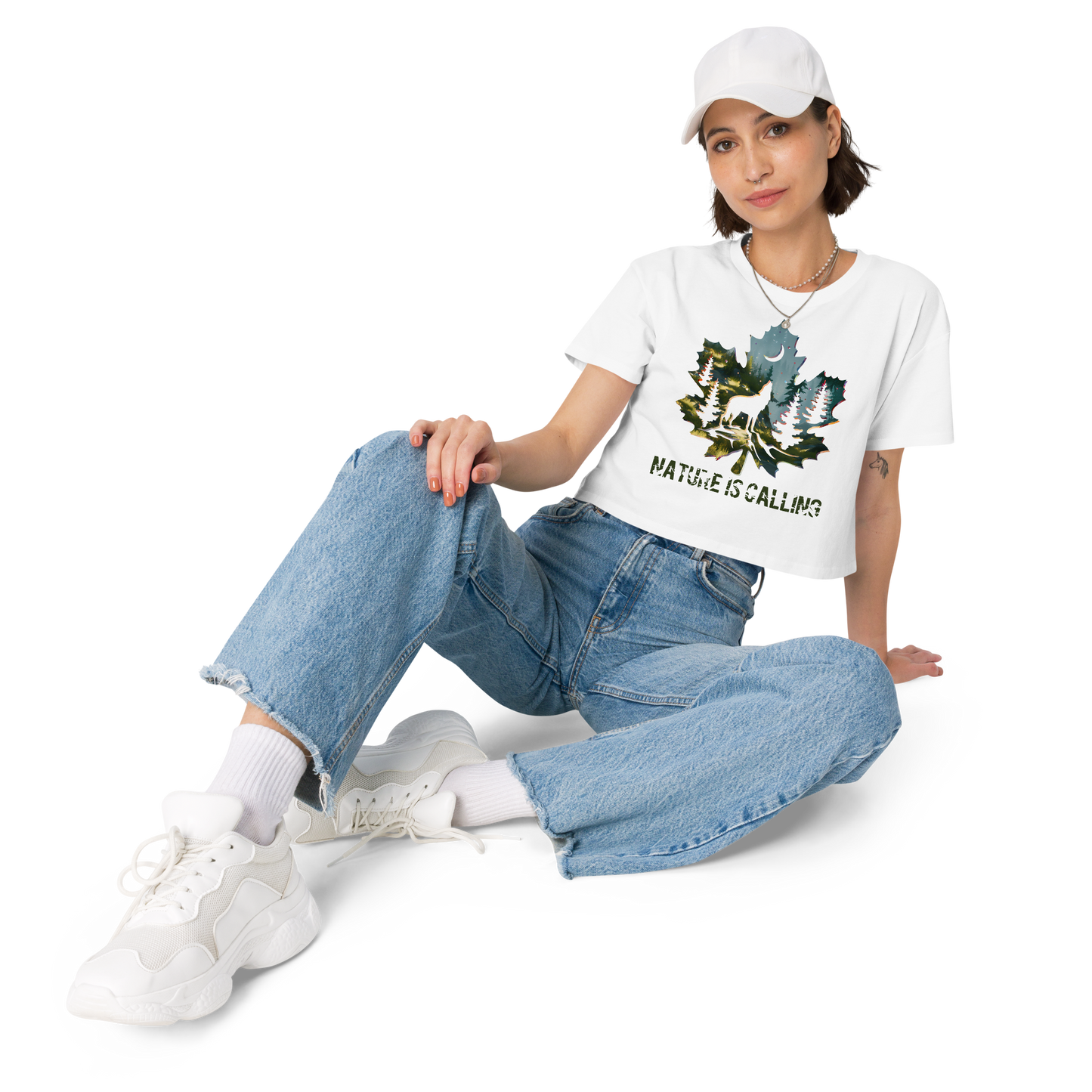 "Nature is Calling" Crop Top T-shirt