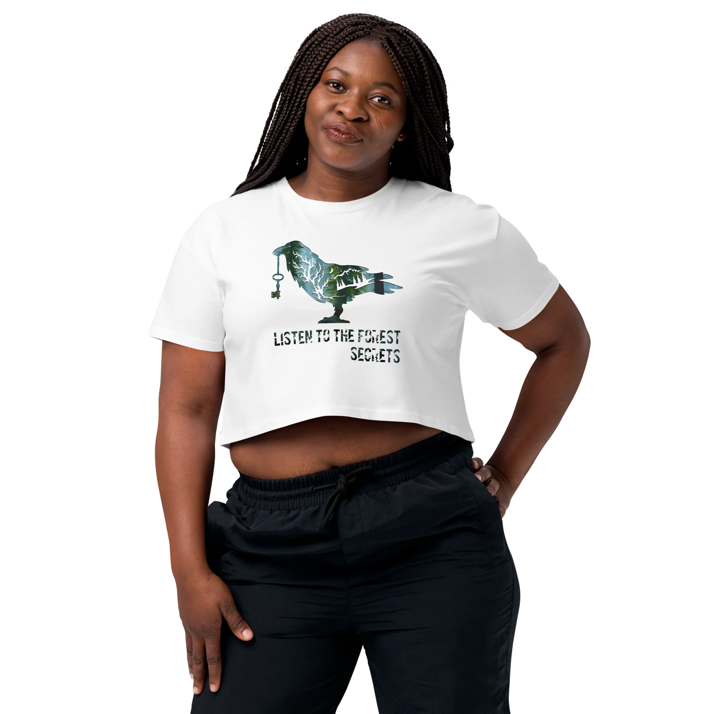 "Listen to the Forest's Secrets" Crop Top T-shirt
