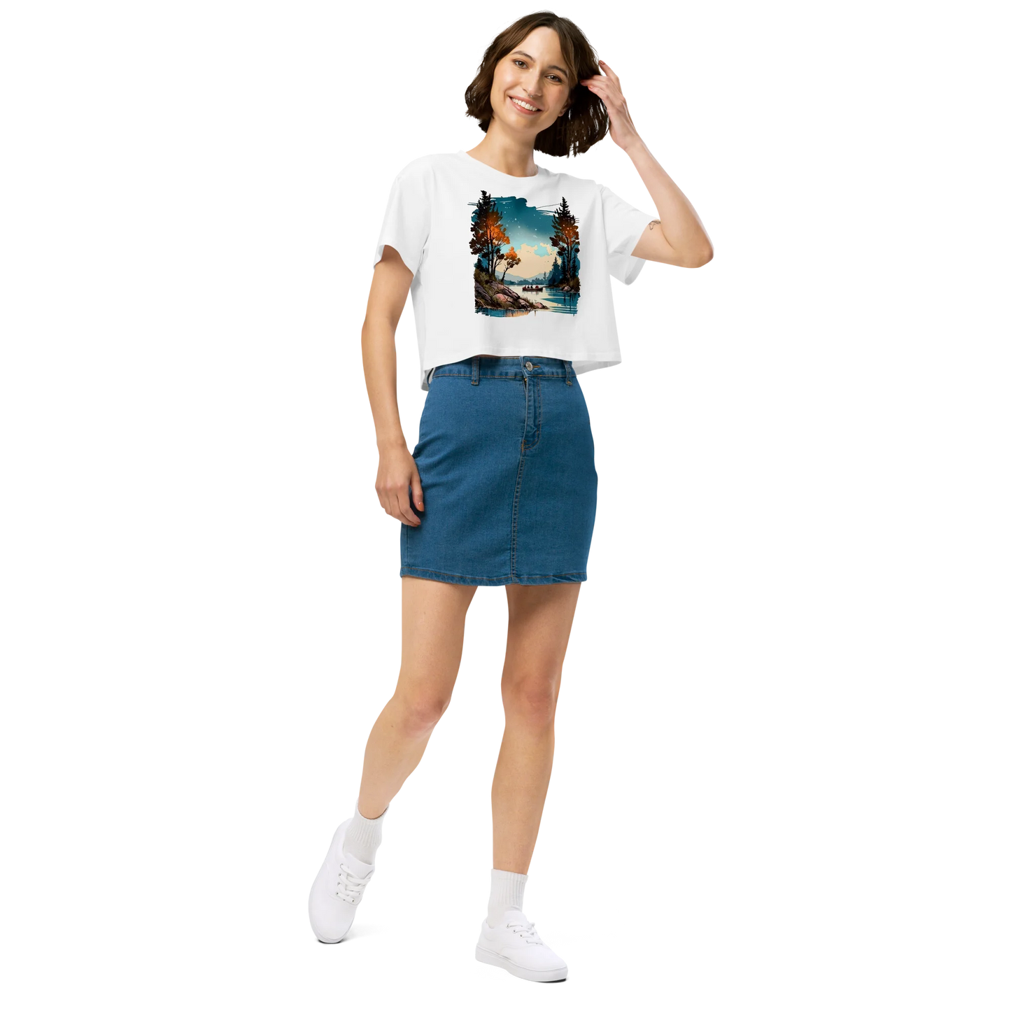 "Where Adventure Begins" Crop Top T-shirt