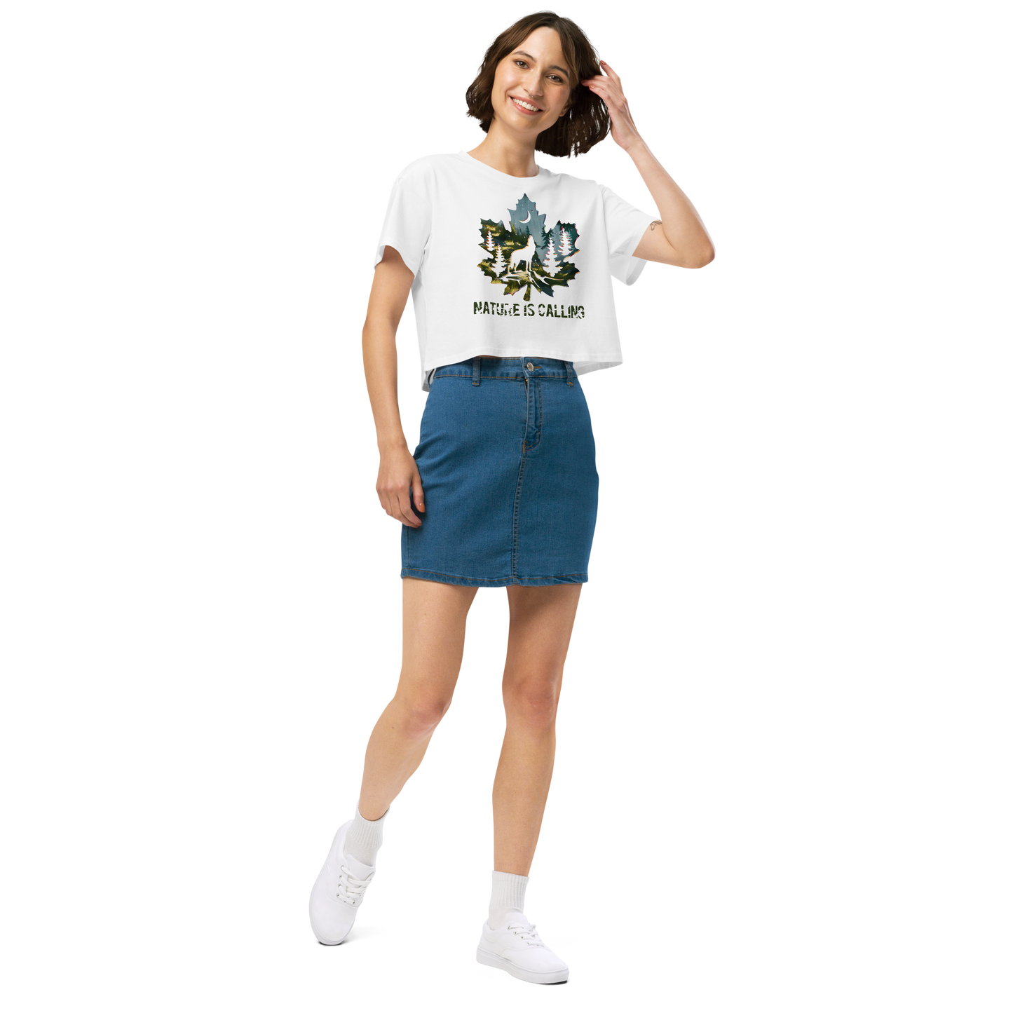 "Nature is Calling" Crop Top T-shirt
