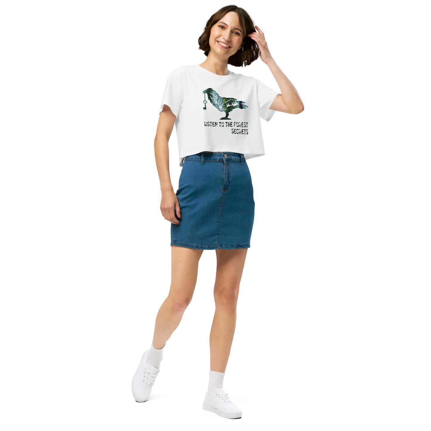 "Listen to the Forest's Secrets" Crop Top T-shirt