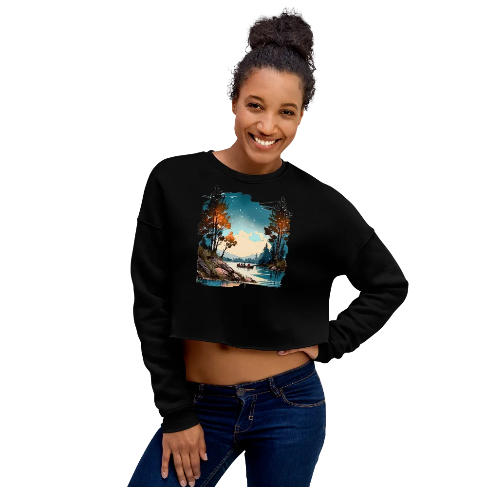 "Where Adventure Begins" Crop Sweatshirt