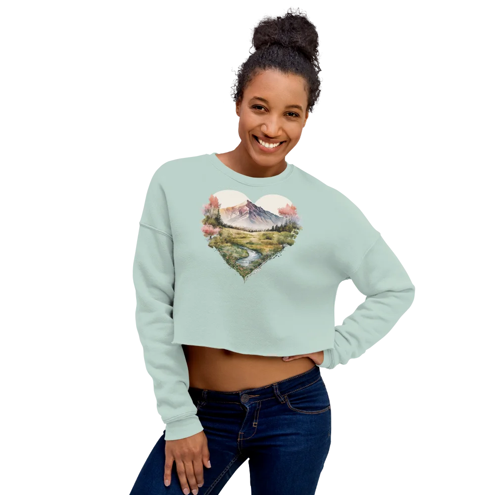 "Deepening the Love for Forest Treasures" Crop Sweatshirt