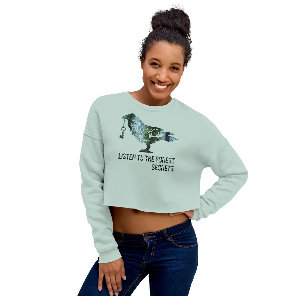 "Listen to the Forest's Secrets" Crop Sweatshirt