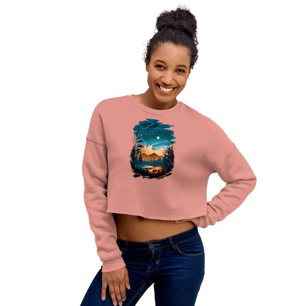 "Lost in Nature's Embrace" Crop Sweatshirt