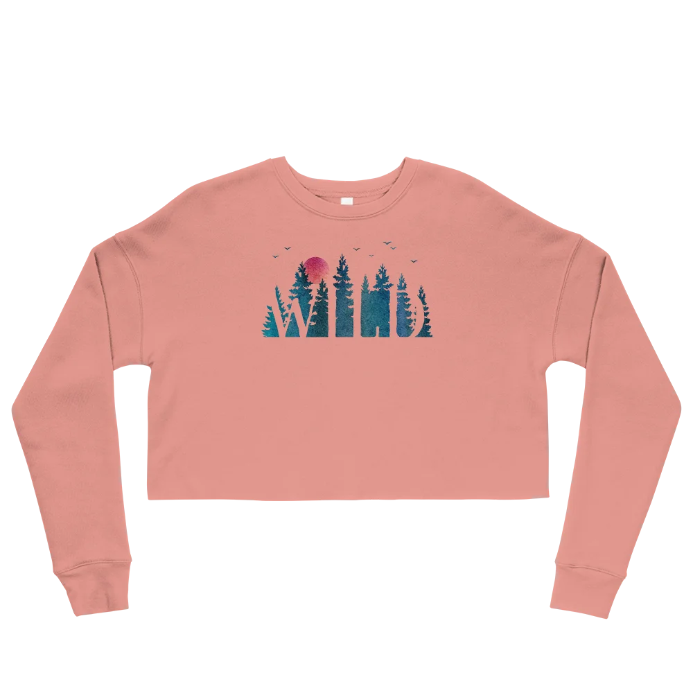 "Wild Soul in Blue Shades" Crop Sweatshirt