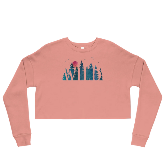 "Wild Soul in Blue Shades" Crop Sweatshirt