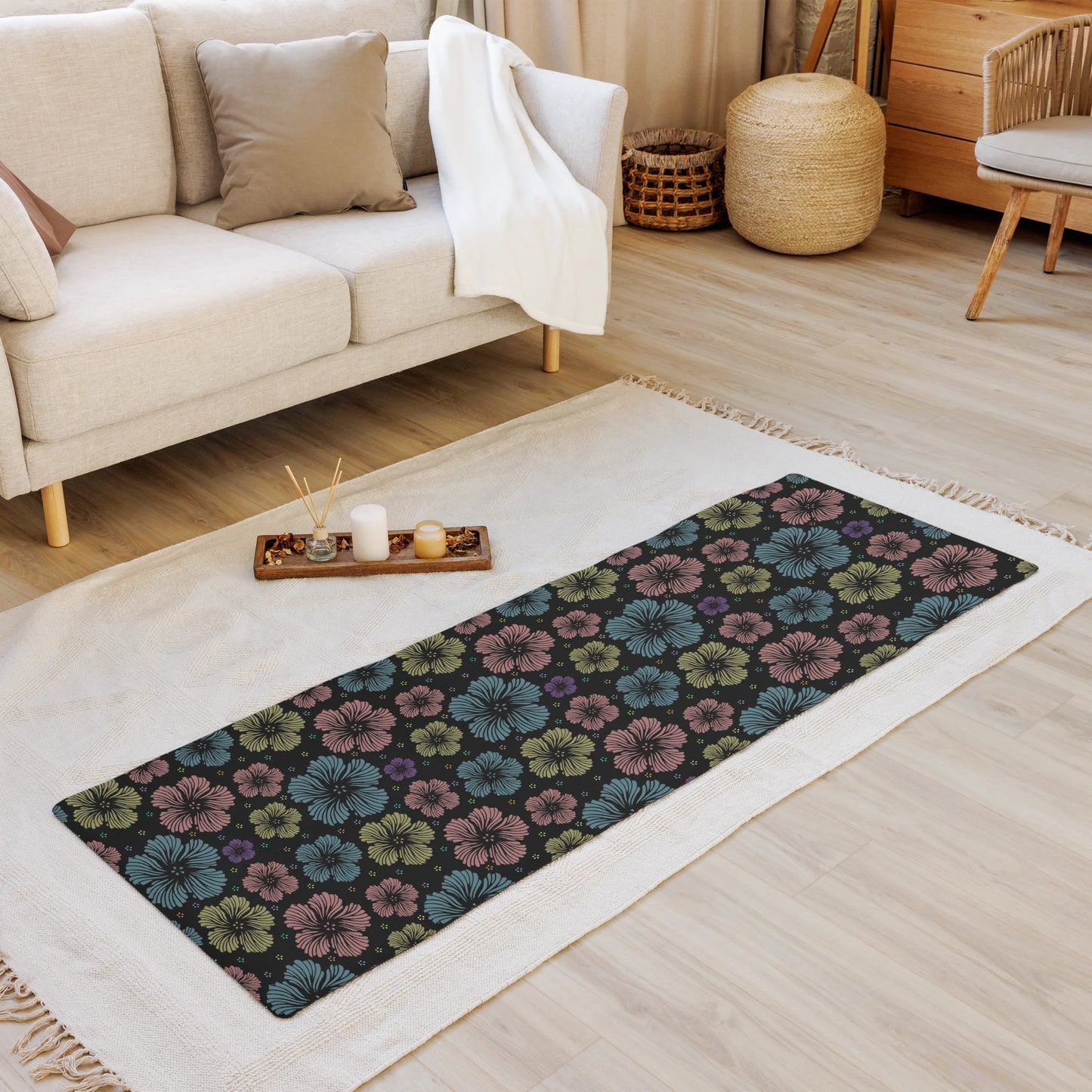 Clean Floral Vibes Yoga Mat