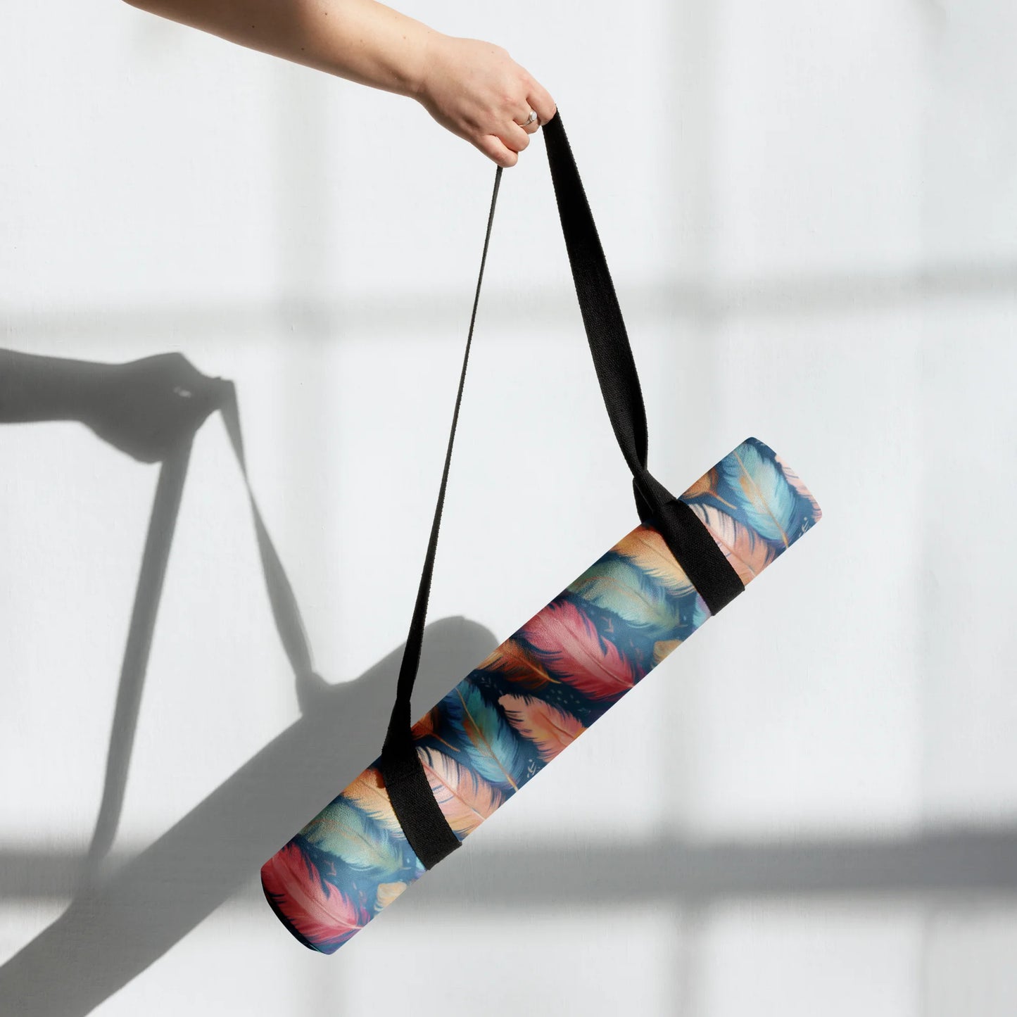 Dance of Wild Birds` Feathers Yoga Mat
