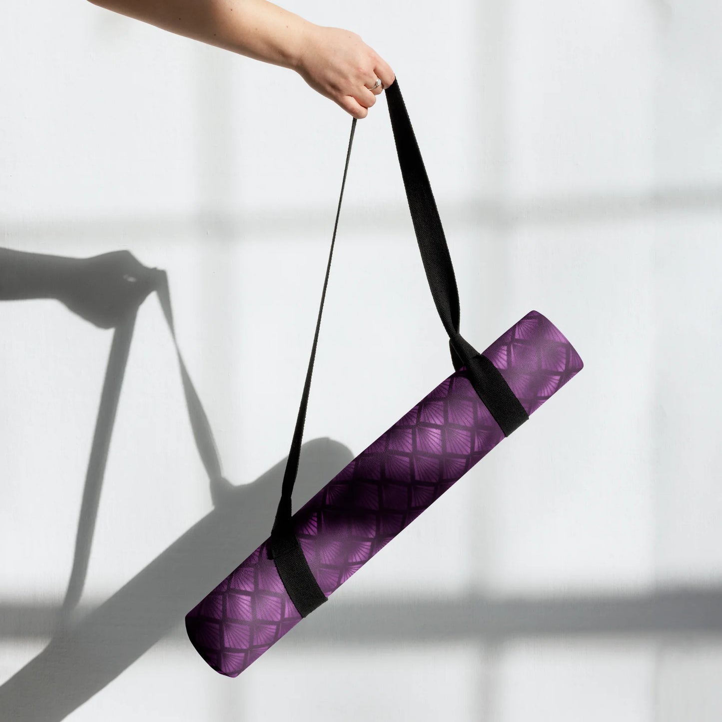 Violet Shadows Art Deco Ornament Yoga Mat