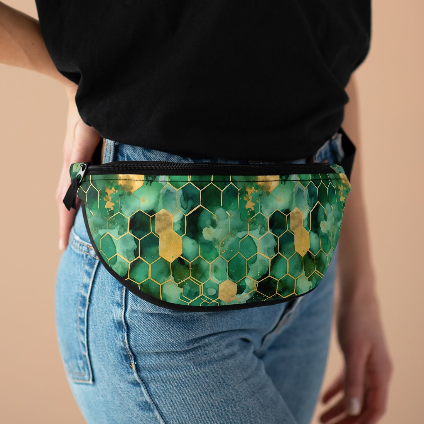 Abstract Verdant Elegance Fanny Pack