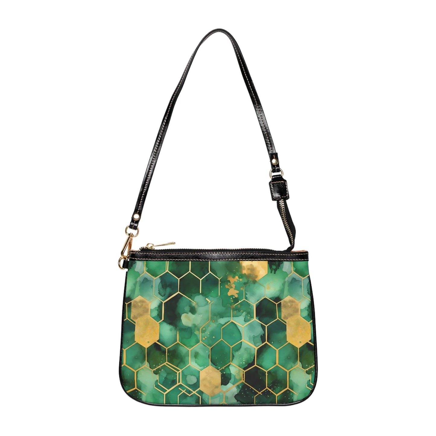 Abstract Verdant Elegance Small Shoulder Bag