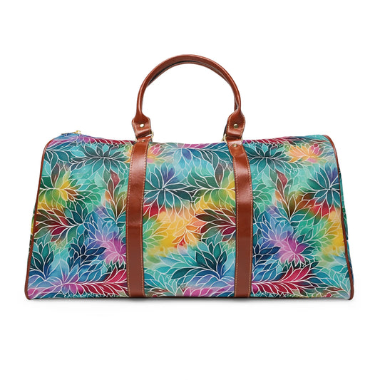 Rainbow Flowers Boho Travel Bag