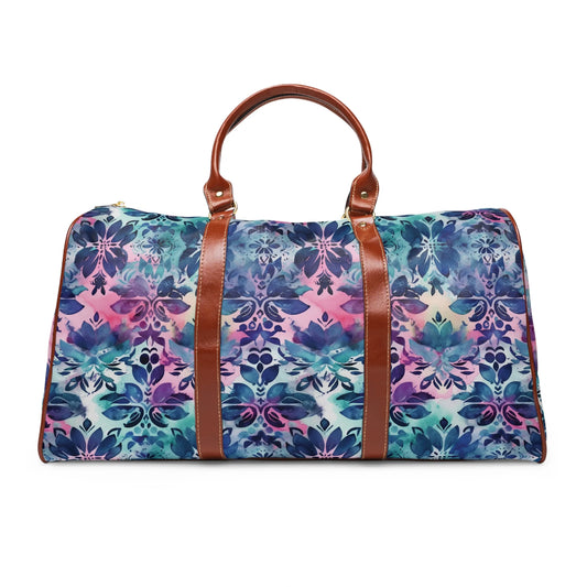 Blue Floral Boho Dream Travel Bag