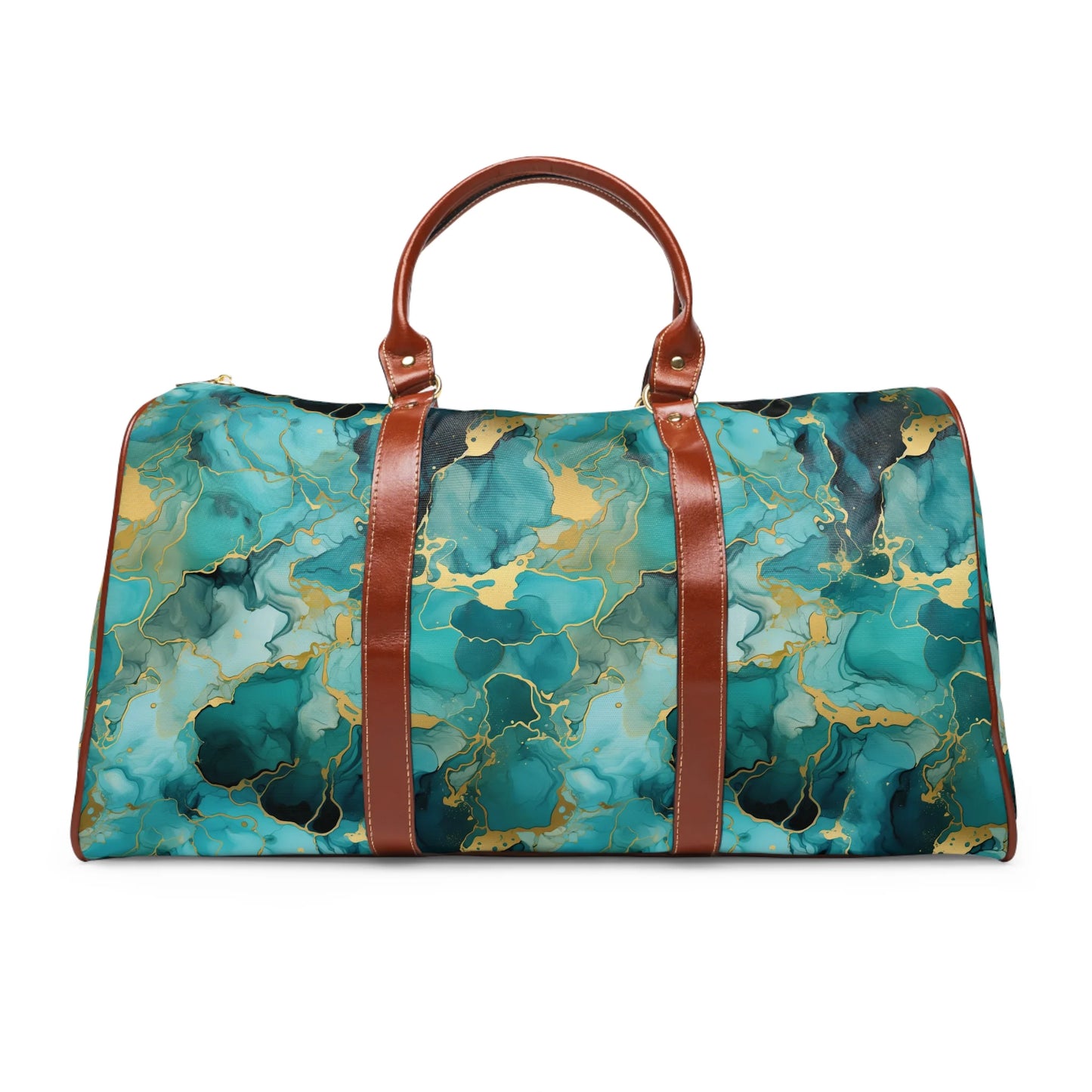 Mystic Turquoise Marble Travel Bag