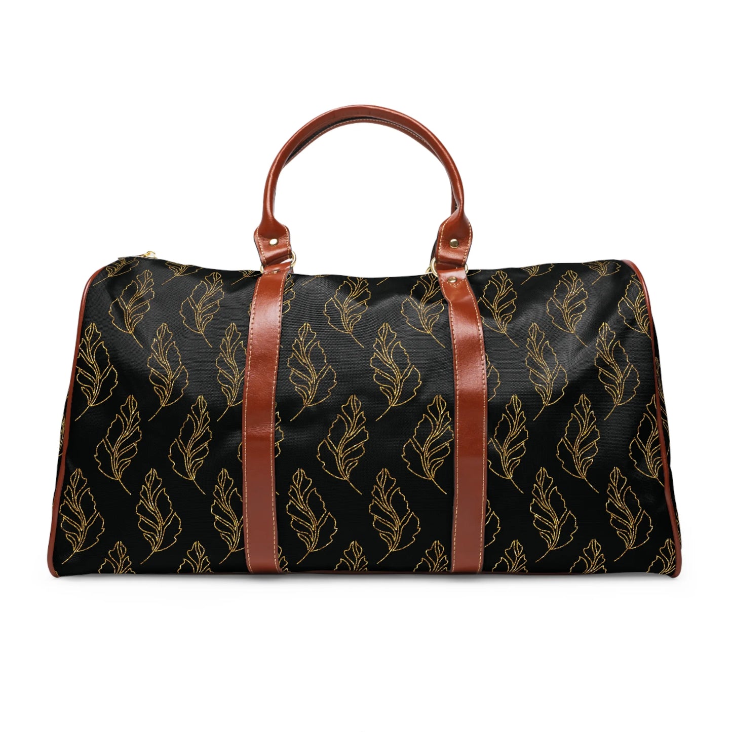 Exquisite Gold Leaves Canvas Travel Bag