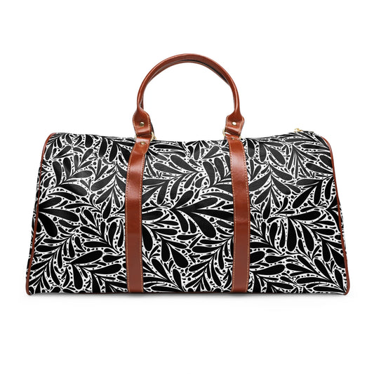 Black Leafy Luxury Travel Bag