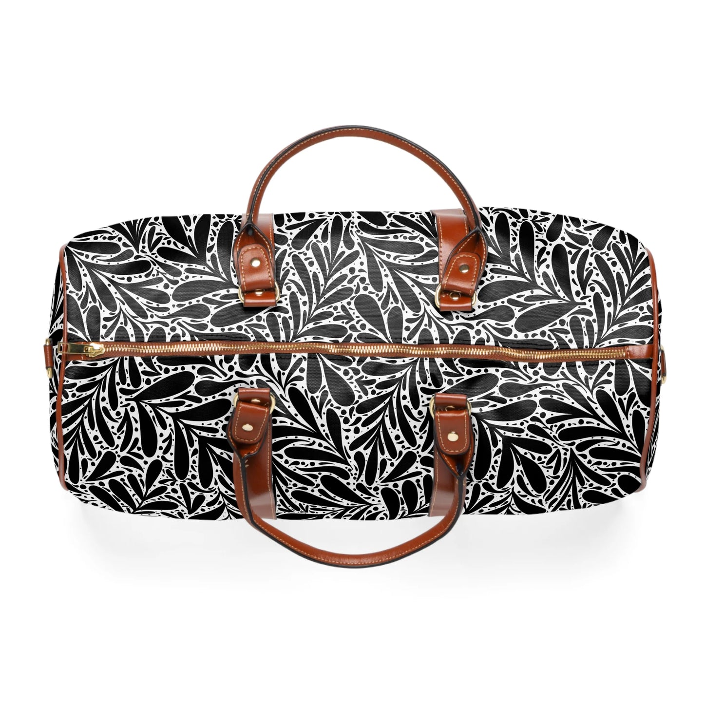 Black Leafy Luxury Travel Bag