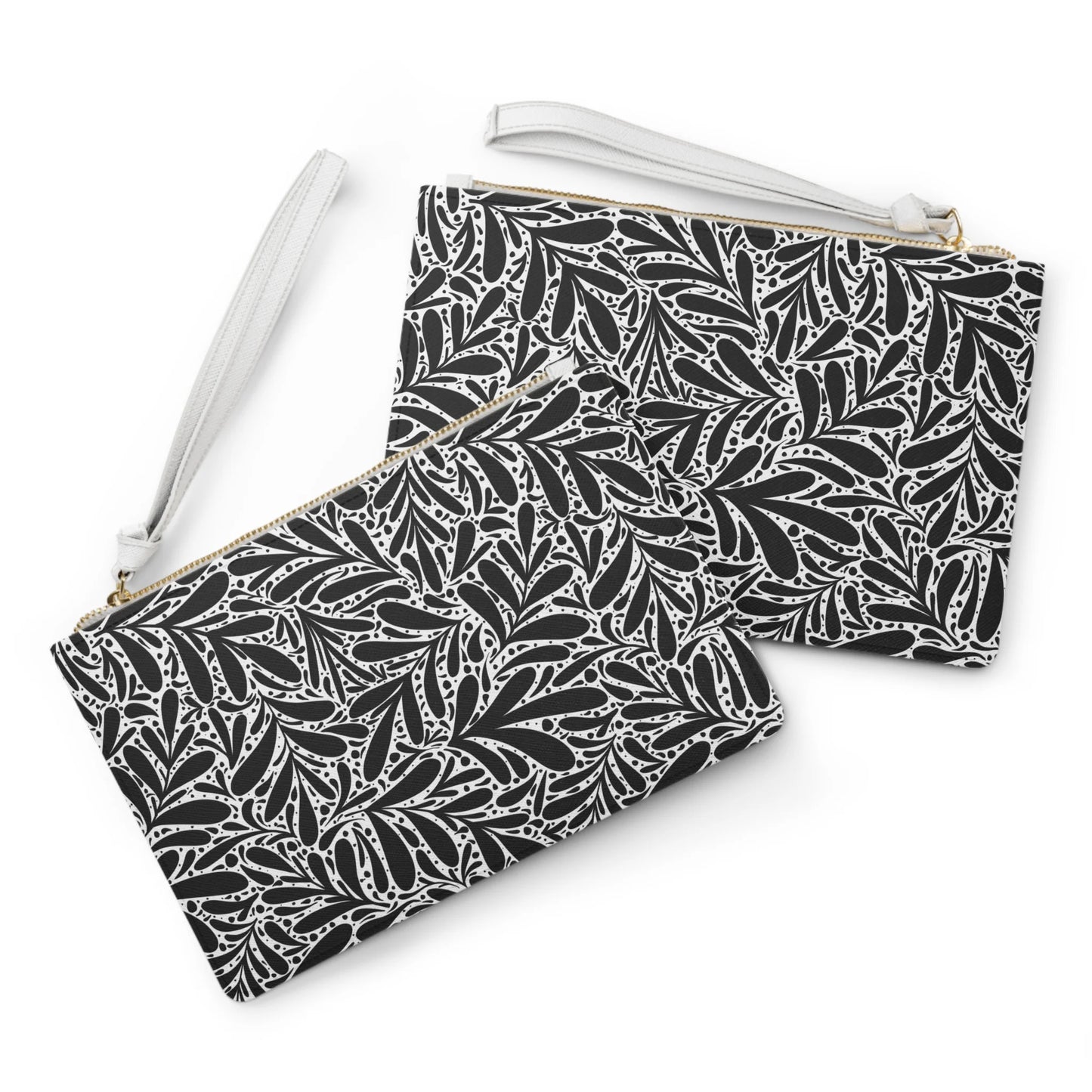 Black Leafy luxury Clutch