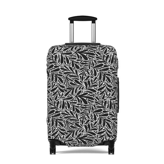 Black Leafy luxury Luggage Cover
