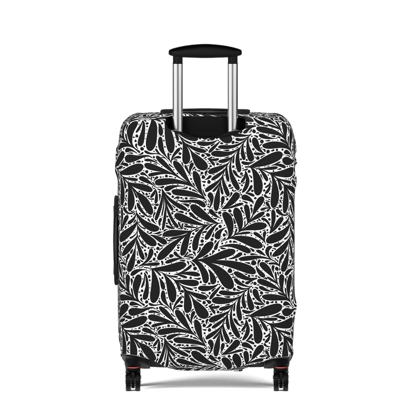 Black Leafy luxury Luggage Cover