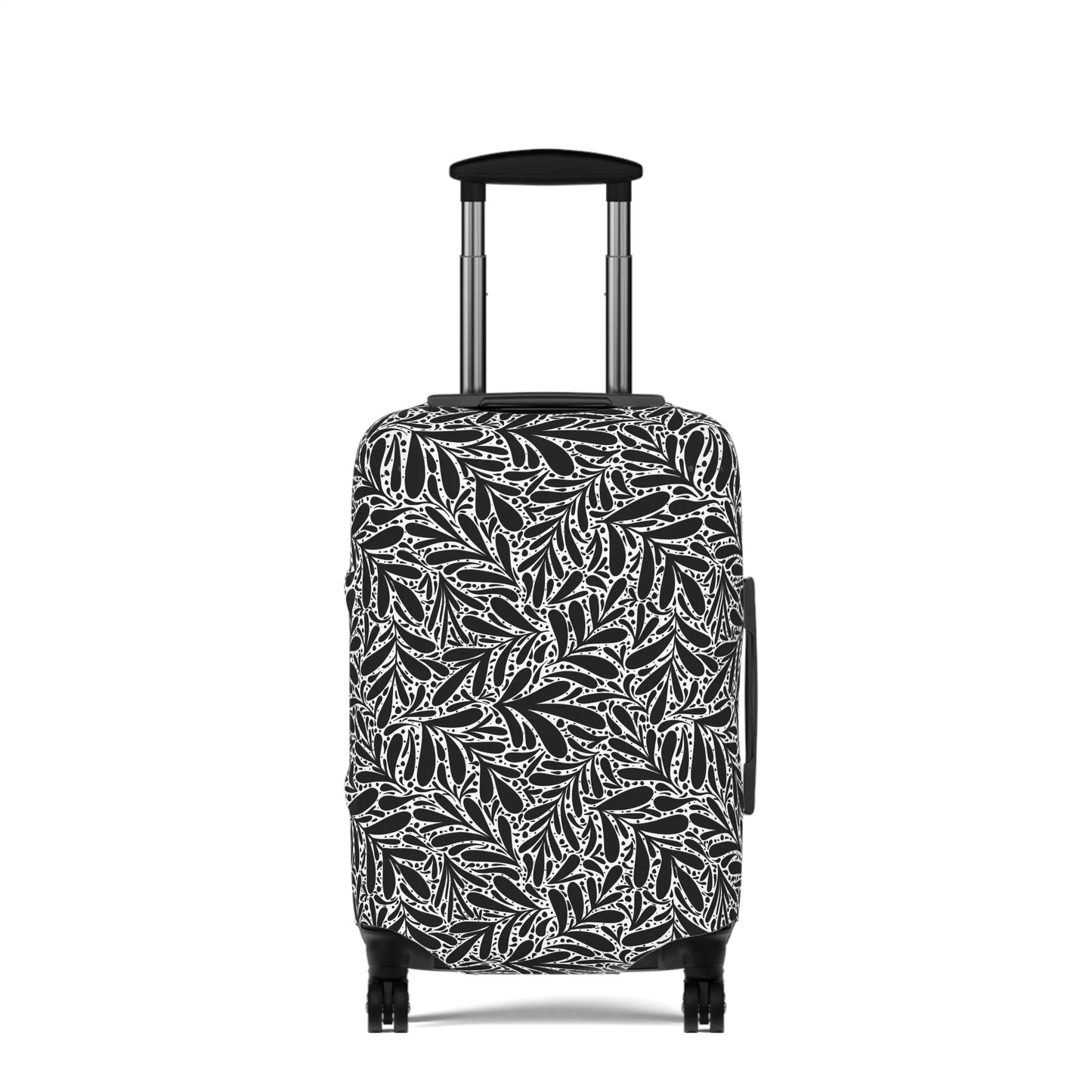 Black Leafy luxury Luggage Cover