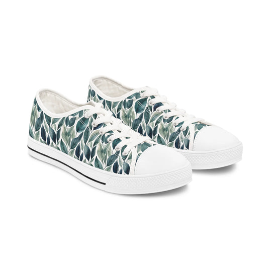 Sleek Foliage Low Top Sneakers