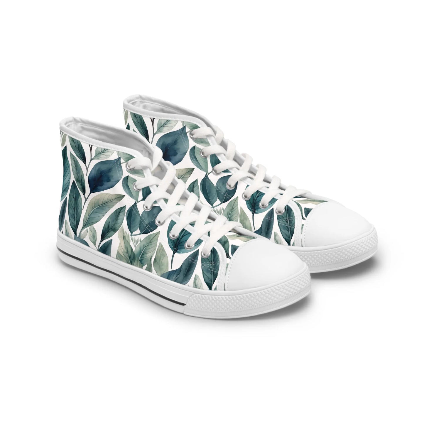 Sleek Foliage High Top Sneakers