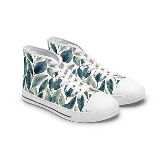 Sleek Foliage High Top Sneakers